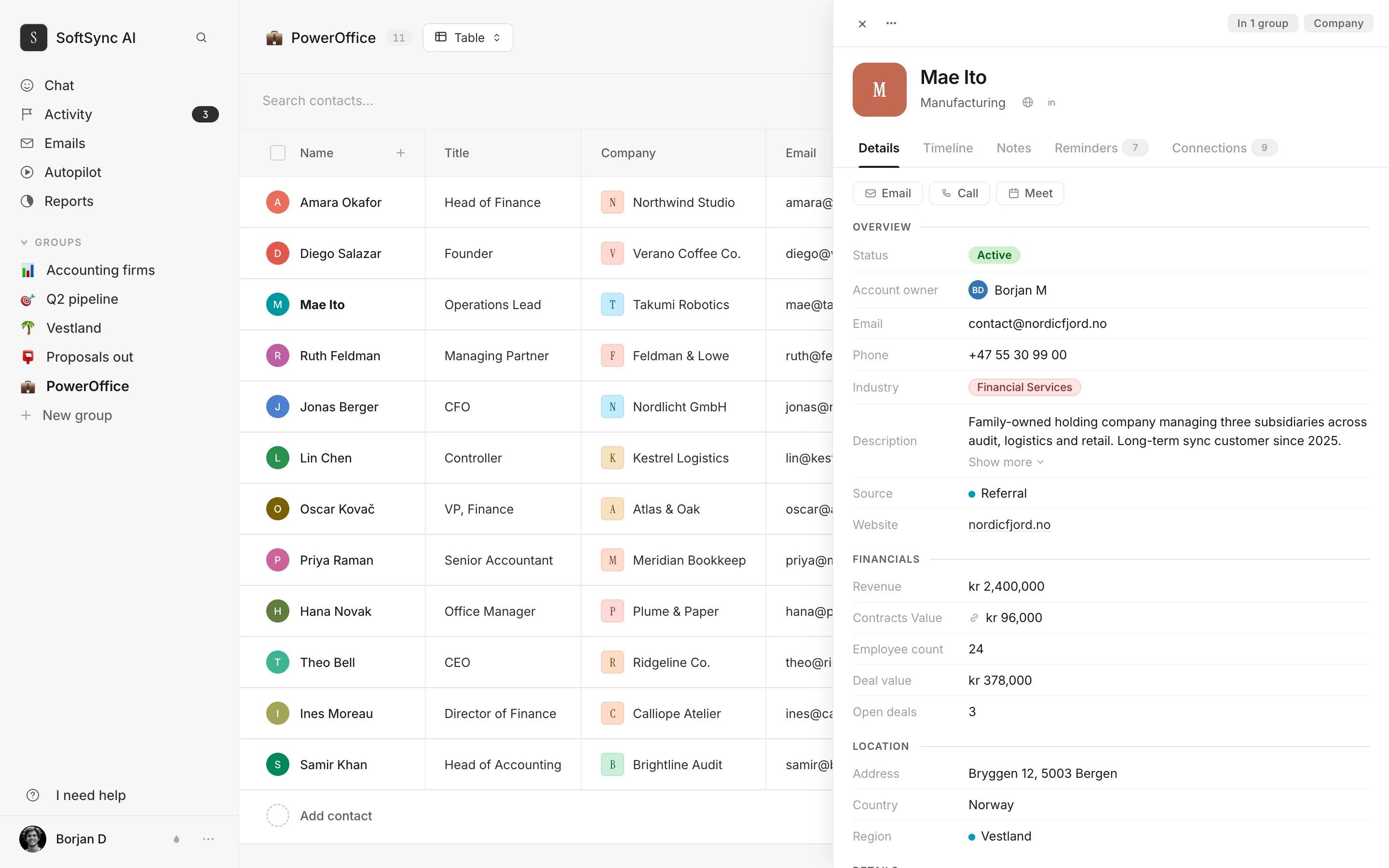 Everything about a customer on one page in SoftSync